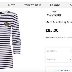 Marc Aurel Long Sleeve Striped Top Size 42